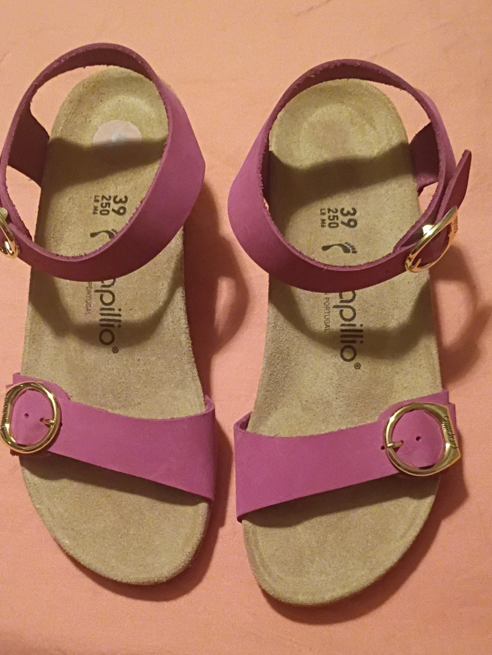 Unisa Pink Double-Buckle Women's Sandals